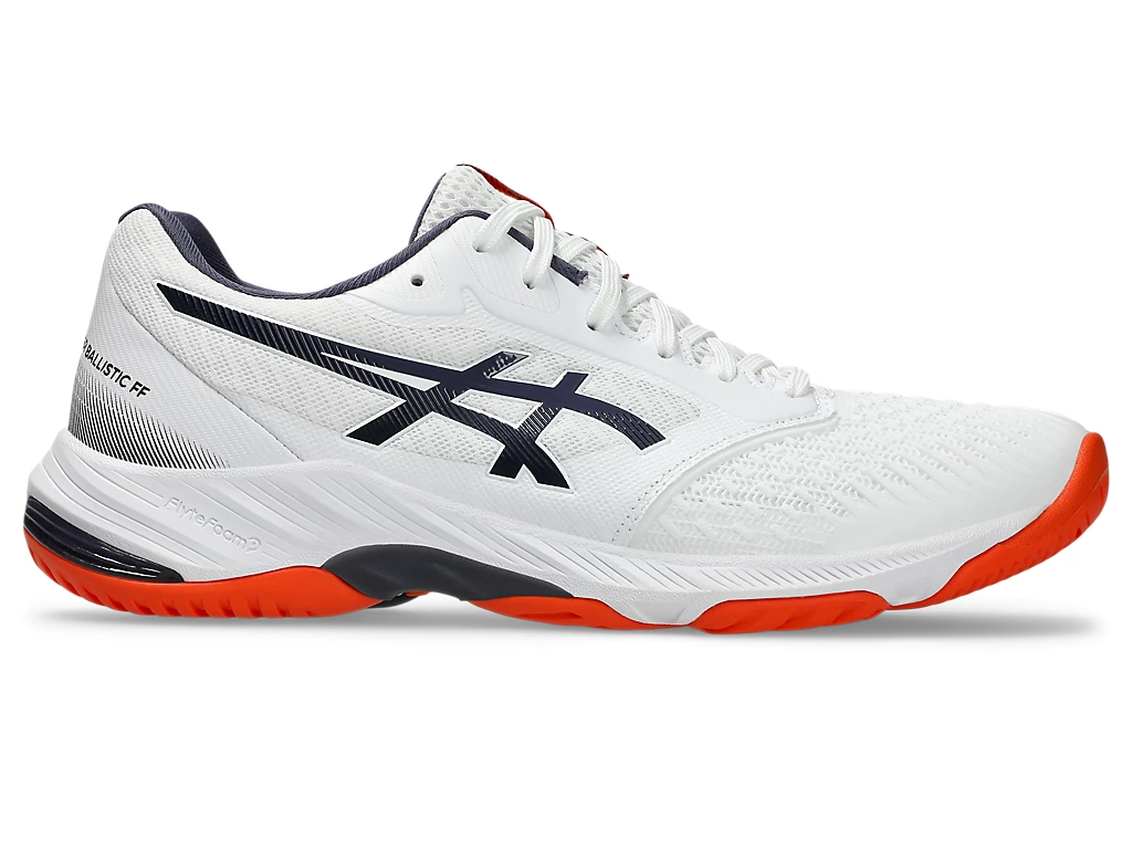 Asics Netburner Ballistic FF 3 - White / Indigo Fog - Squash / Racquetball Shoe