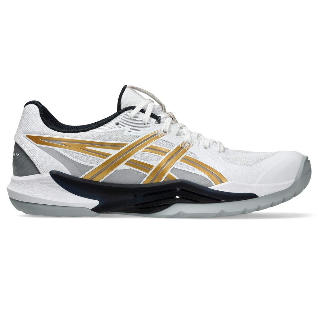 Asics Powerbreak FF - White / Rich Gold - Chaussure de Squash / Racquetball (42.5)