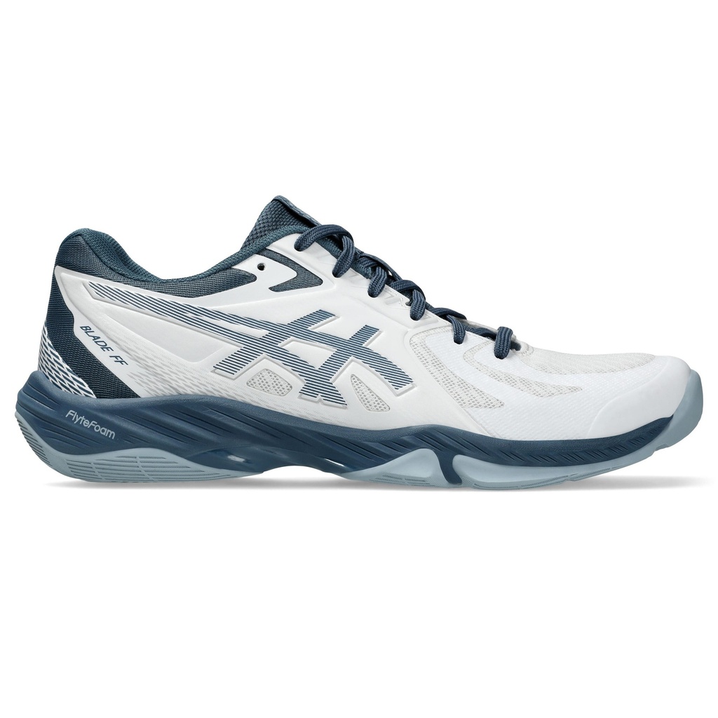 Asics Blade FF - White / Vintage Indigo - Chaussure de Squash / Racquetball (40.5)