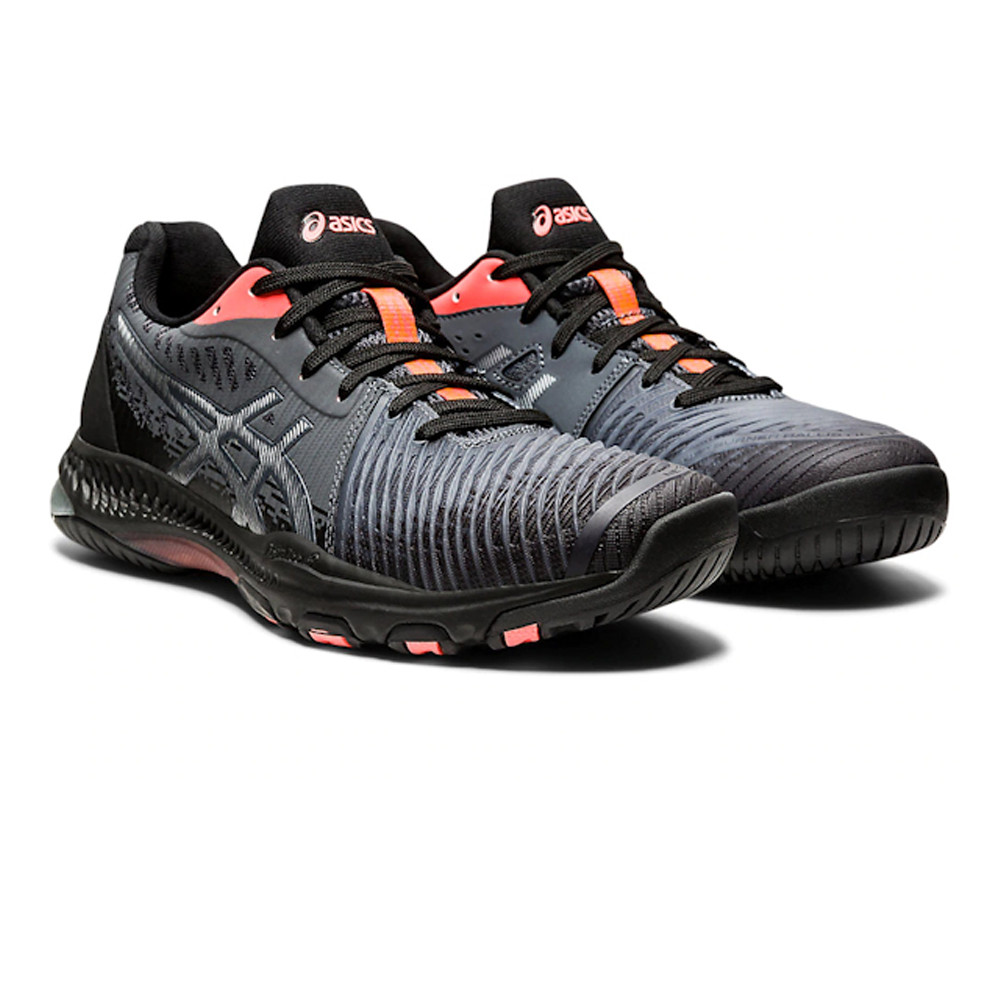 Asics Netburner Ballistic FF 2 L.E. - Black / Sunrise Red - Squash / Racquetball Shoe (39.5)
