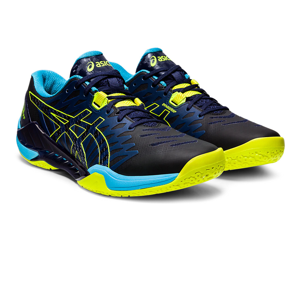 Asics Blast FF 2 - Peacoat / Safety Yellow - Chaussure de Squash / Racquetball