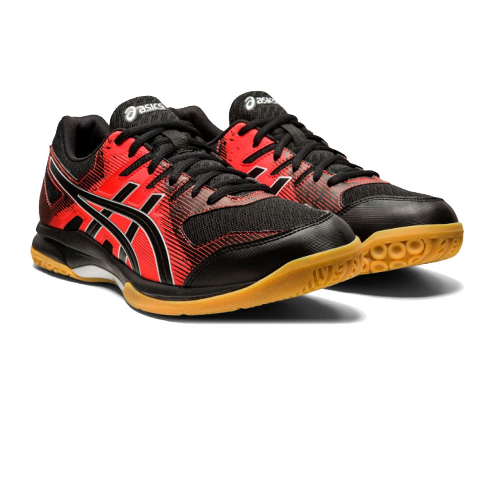 Asics Gel Rocket 9 - Black / Fierry Red - Chaussure de Squash / Racquetball